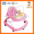 801A small 7 wheels pink baby walker with single music